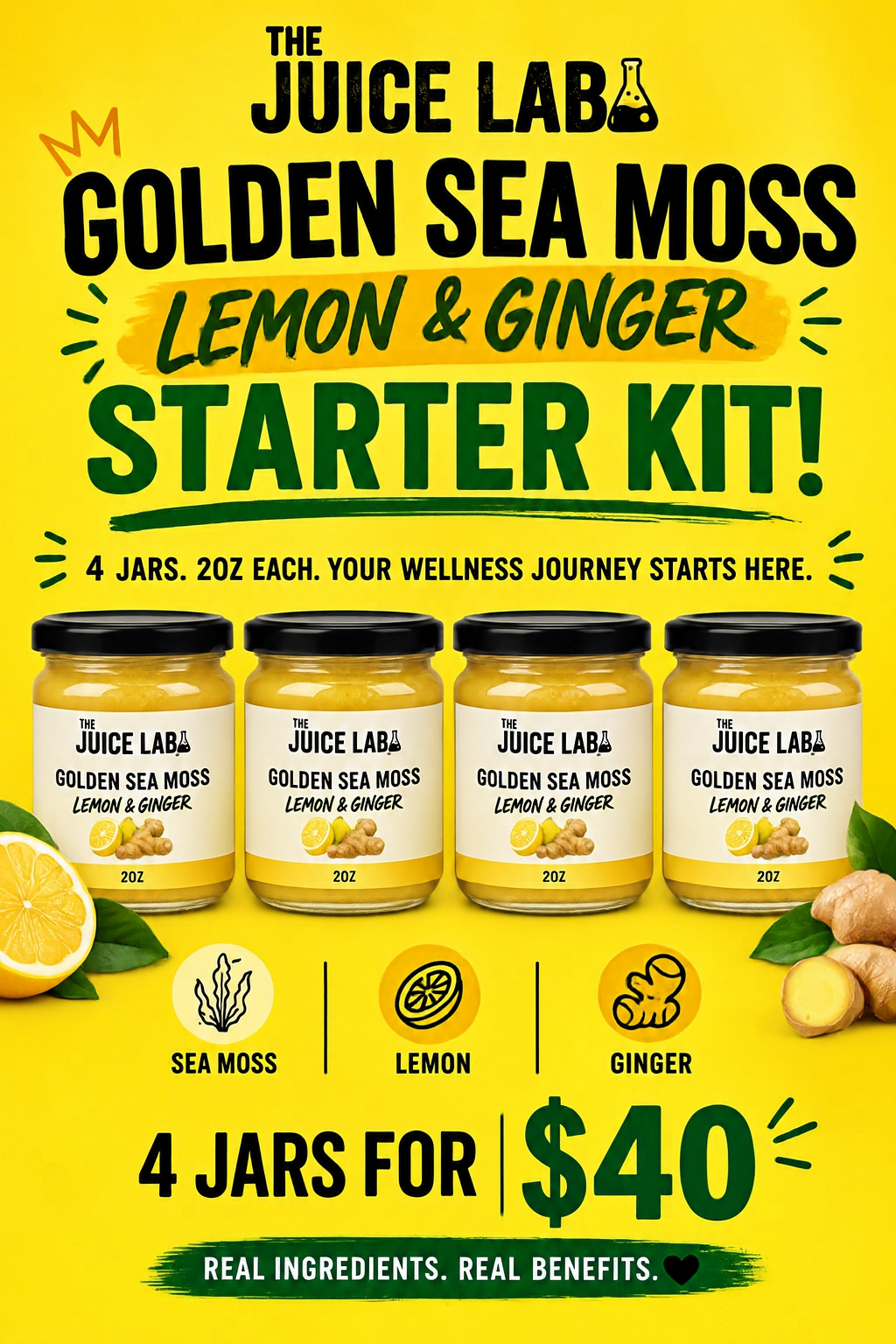 Golden Moss Lemon & Ginger Starter Kit